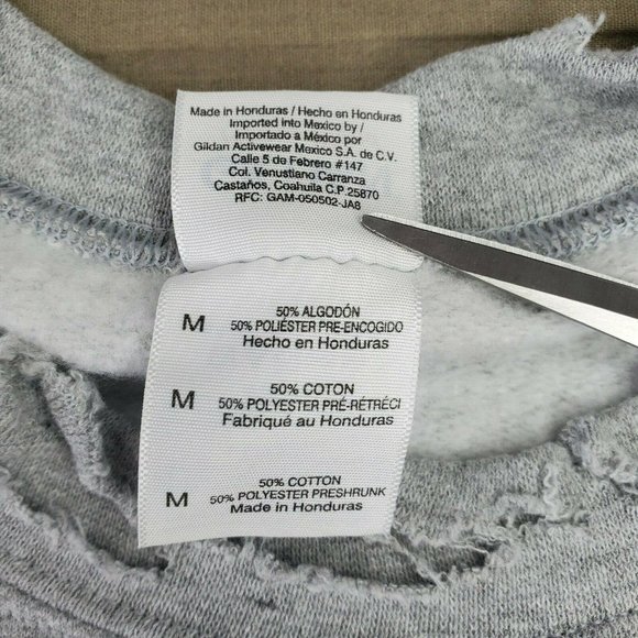 Gildan Heavy Blend Medium The Rolling Stones Lip U.S.A Graphic Distressed Collar - Picture 11 of 12